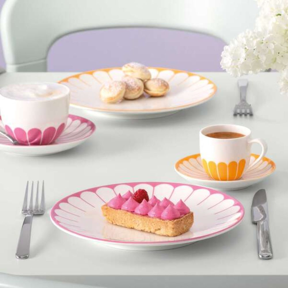 Prato Para Sobremesa Villeroy e Boch Fleur Rosa 21 Cm Prato Para Sobremesa Villeroy e Boch Fleur Rosa 21 Cm