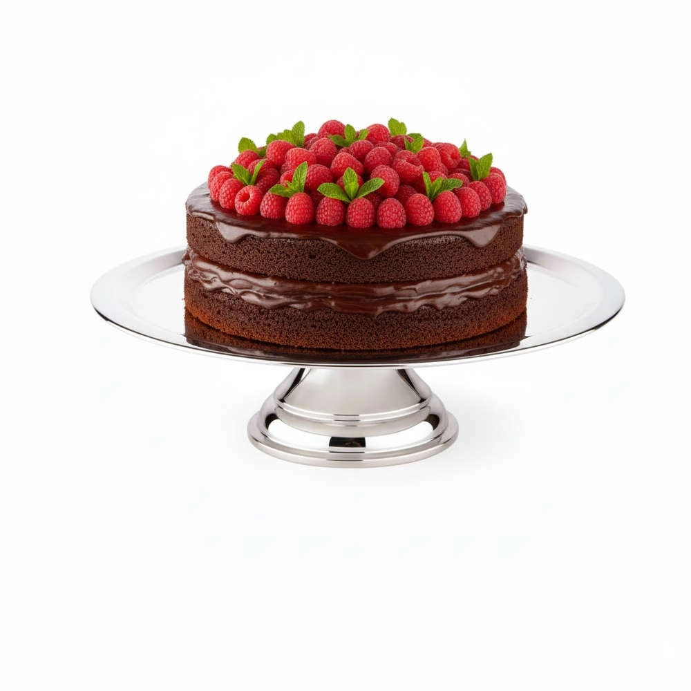 Prato Para Torta Com Pe Silverlux Prato Para Torta Com Pe Silverlux