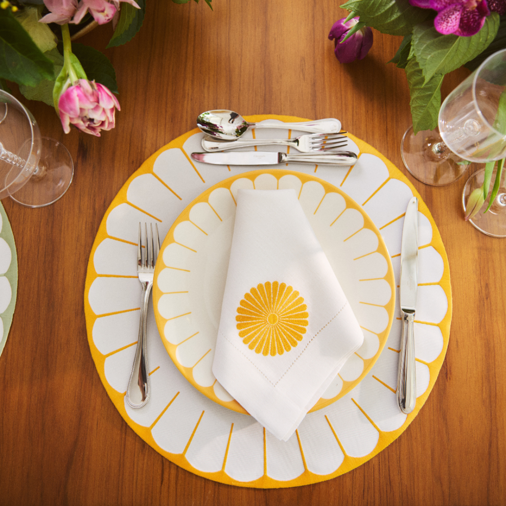 Prato Raso Villeroy e Boch Fleur Amarelo 27 Cm
