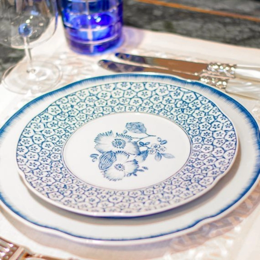 Prato Sobremesa Vista Alegre Coralina Azul 23 Cm - Cada