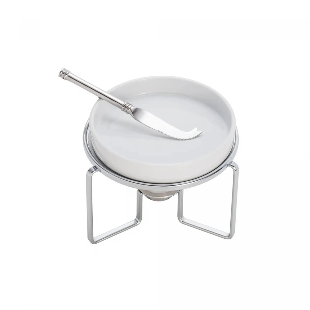 Rechaud Para Queijo Brie -Prata Rechaud Para Queijo Brie -Prata