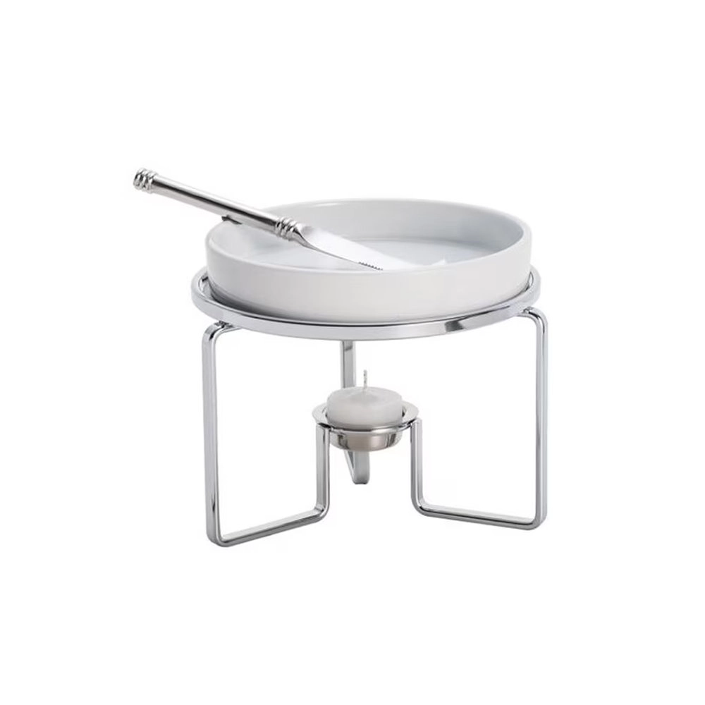 Rechaud Para Queijo Brie -Prata Rechaud Para Queijo Brie -Prata