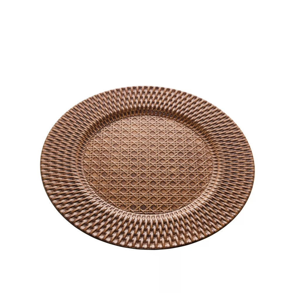 Sousplat Royal Decor Textura Rattan 33 Cm - Cada Sousplat Royal Decor Textura Rattan 33 Cm - Cada