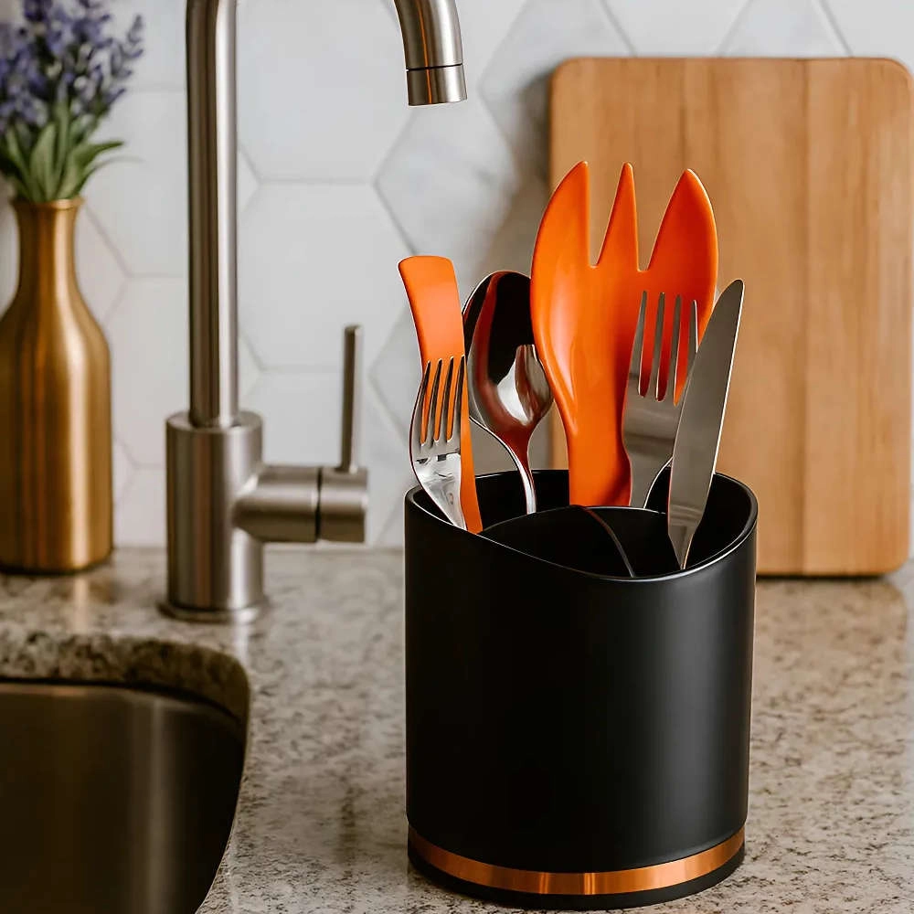 Suporte Para Utensílios e Talheres Future Eleganza 15,5 X 13 Cm Suporte Para Utensílios e Talheres Future Eleganza 15,5 X 13 Cm