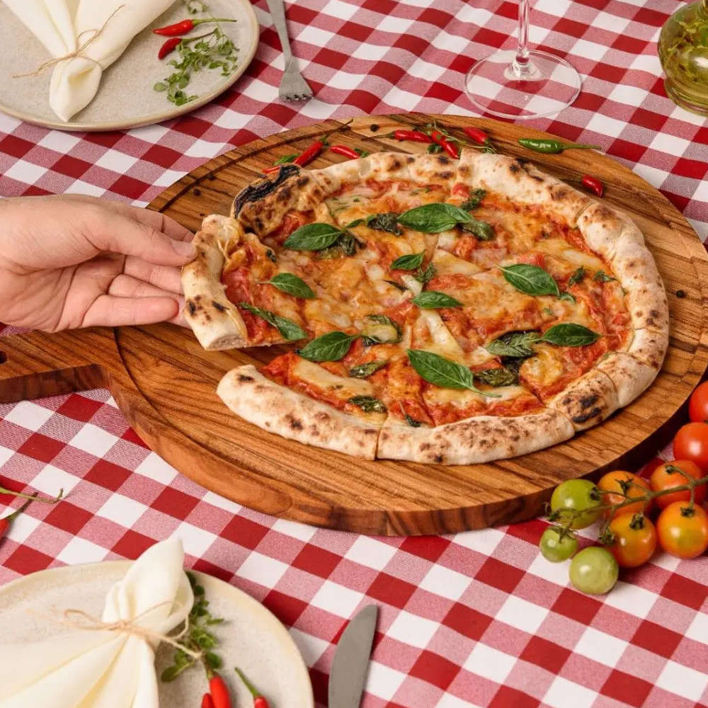 Tábua Para Pizza Com Tampa Monte Novo 35 Cm Tábua Para Pizza Com Tampa Monte Novo 35 Cm