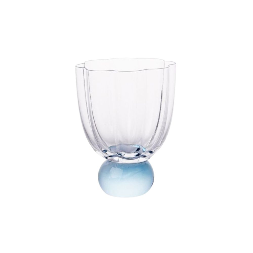Taca Flower 250 Ml Com Base Azul Taca Flower 250 Ml Com Base Azul