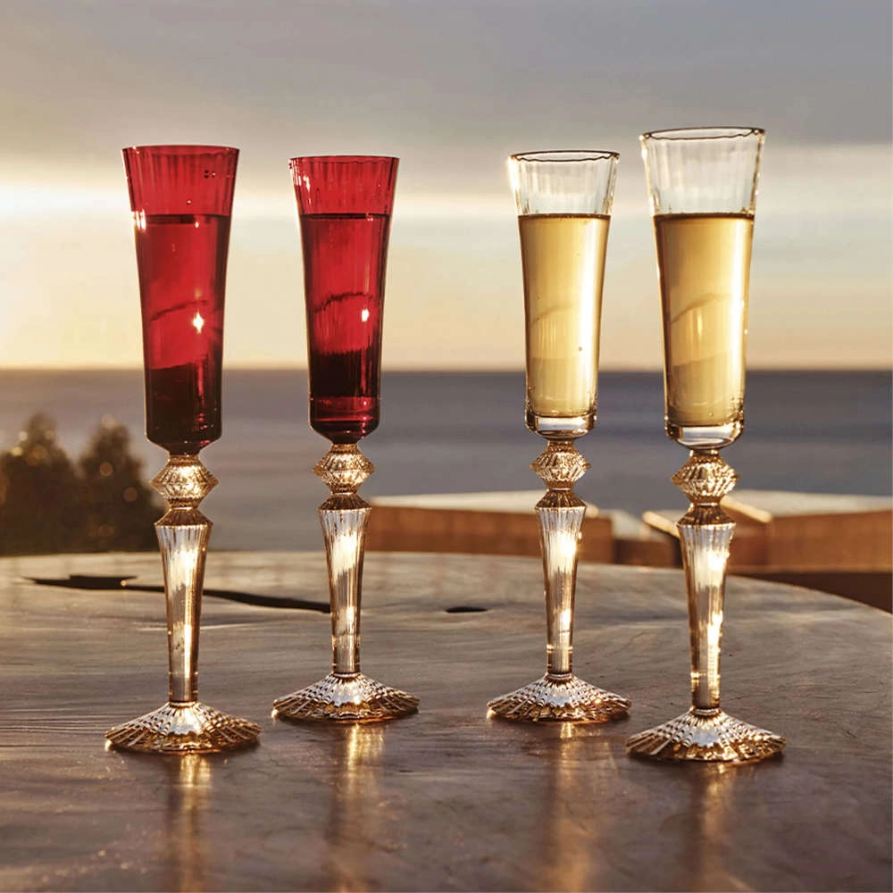 Taca Para Champanhe Em Cristal Baccarat Mille Nuits Rubi