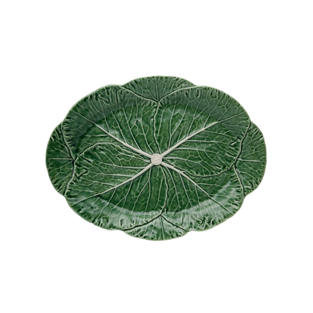 Travessa Oval Bordallo Pinheiro Couve 43 Cm