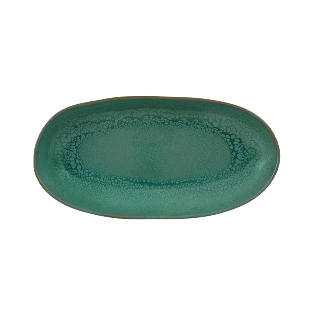 Travessa Oval Casa Alegre Gemstone Jade 34,5 Cm