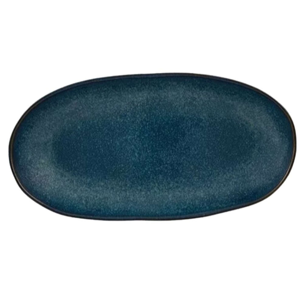 Travessa Oval Casa Alegre Gemstone Lapis Lazuli 34,5 Cm Travessa Oval Casa Alegre Gemstone Lapis Lazuli 34,5 Cm