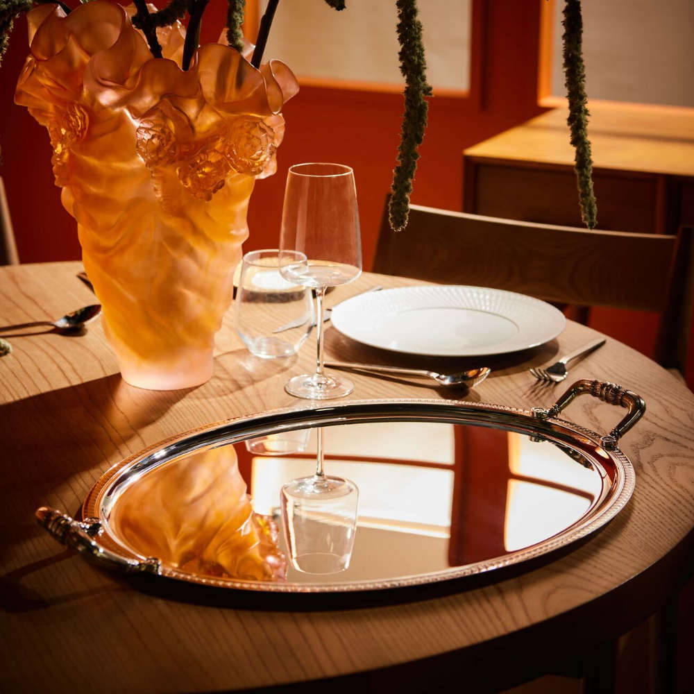 Travessa Oval Com Alcas Malmaison Christofle