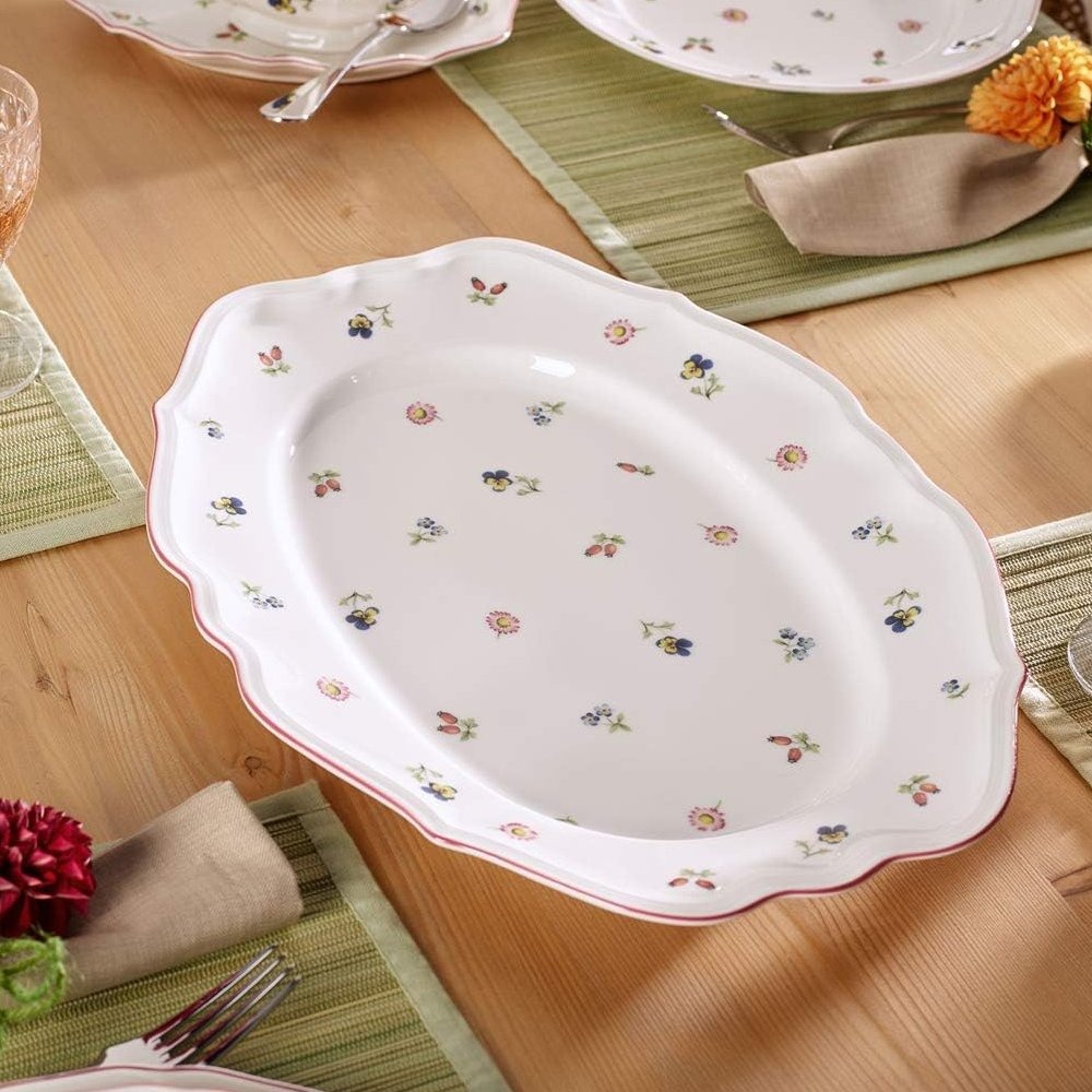 Travessa Oval Petite Fleur Villeroy e Boch 44 Cm