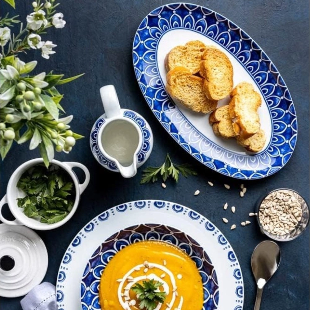 Travessa Oval Vista Alegre Azure 29 X 18 Cm Travessa Oval Vista Alegre Azure 29 X 18 Cm