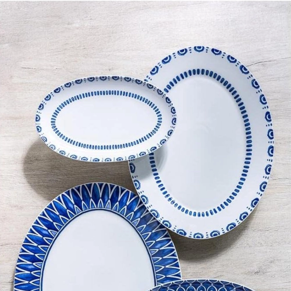 Travessa Oval Vista Alegre Azure 35 Cm Travessa Oval Vista Alegre Azure 35 Cm