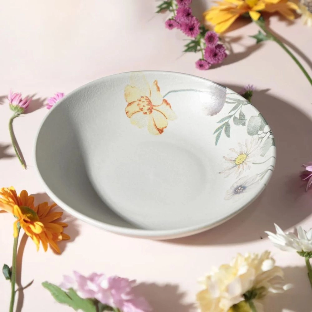 Jogo de Prato Fundo Porto Brasil Basic Bloom - 6 Pecas