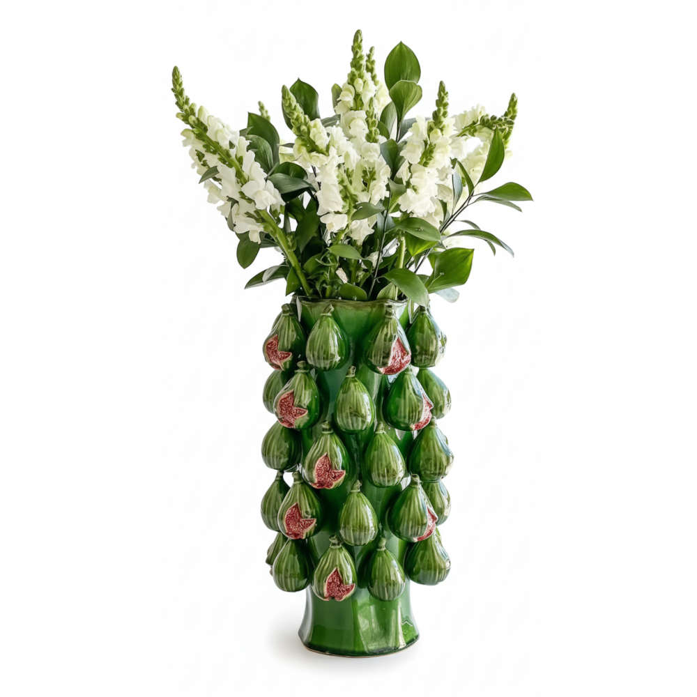Vaso Alto Figo Verde Carmen Stephens 38 Cm