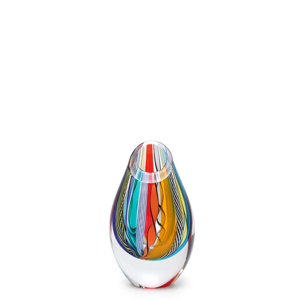 Vaso Gota Baixa Cristais Ca D'oro Bastoes Especiais Colorido 25 Cm