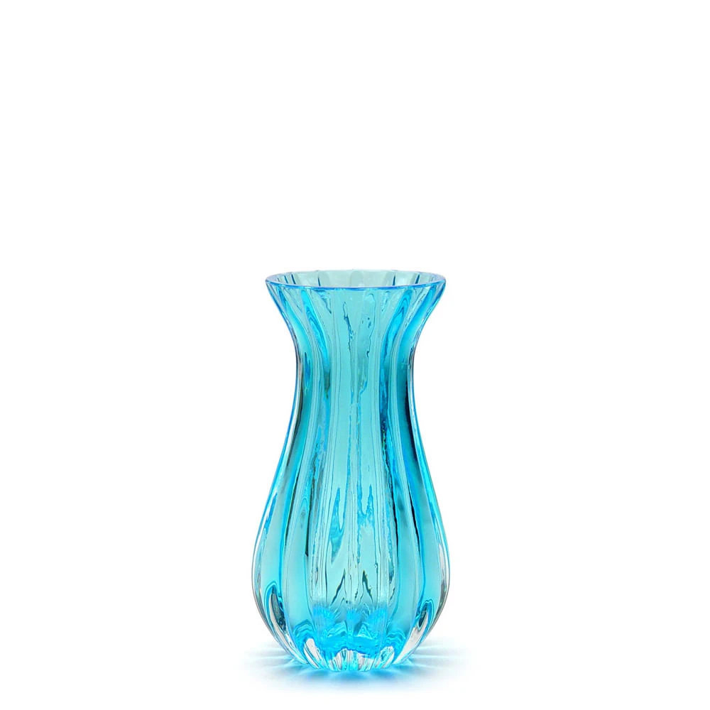 Vaso M61 Cristais Ca D'oro Agua Marinha 11,5 X 6 Cm