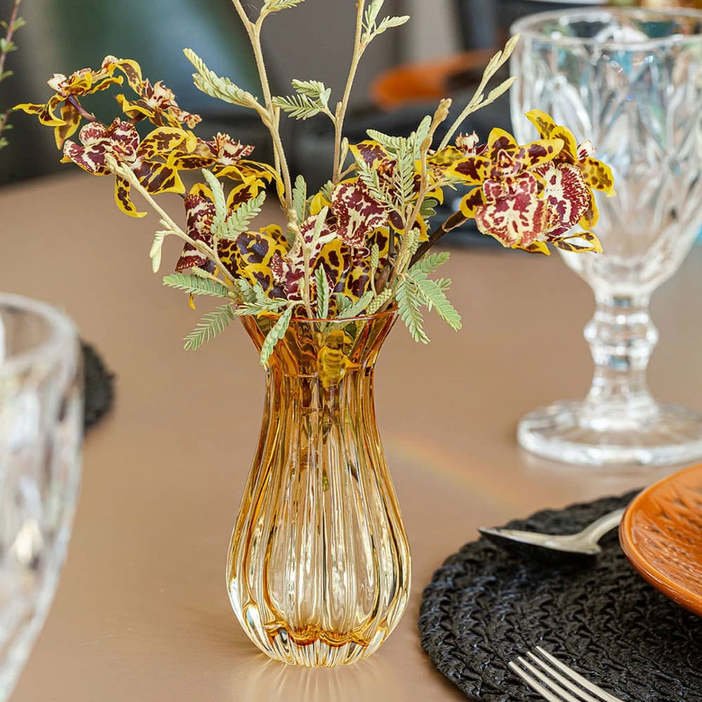 Vaso M61 Cristais Ca D'oro Ambar Transparente 11,5 X 6 Cm