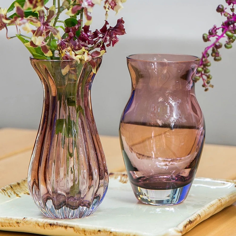 Vaso M61 Cristais Ca D'oro Roxo 11,5 X 6 Cm