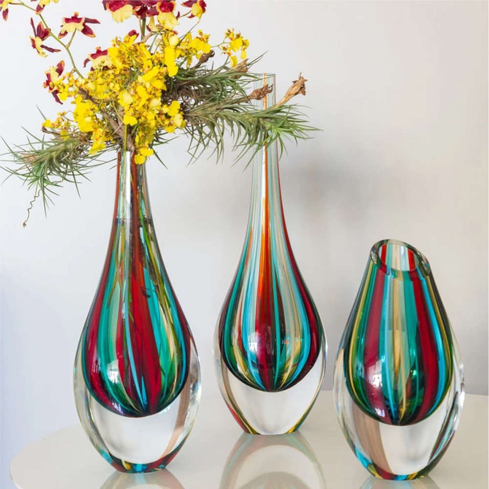 Vaso Mini Gota Bastões c/ fios Cá d'Oro 14 cm  