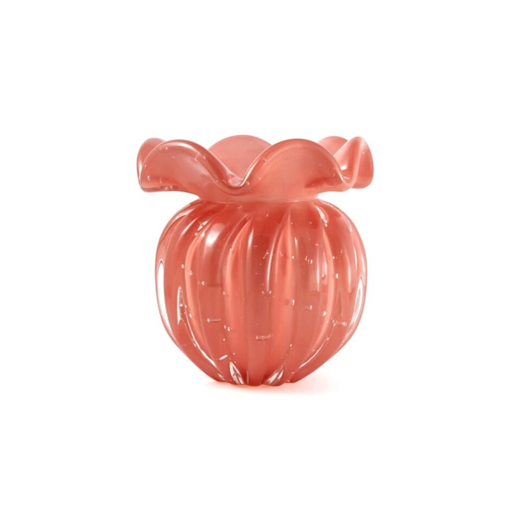 Vaso Torcello Cristais D´labone Quartzo Rose 14 X 14 Cm Vaso Torcello Cristais D´labone Quartzo Rose 14 X 14 Cm