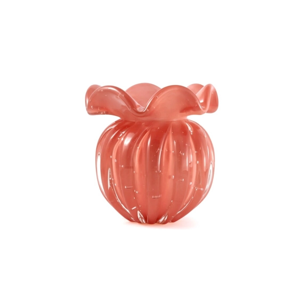 Vaso Torcello Cristais D´labone Quartzo Rose 17 X 17 Cm