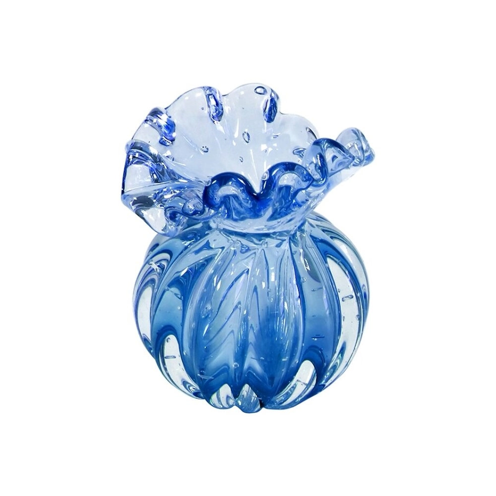 Vaso Toscana Cristais D´labone Turquesa 10 Cm