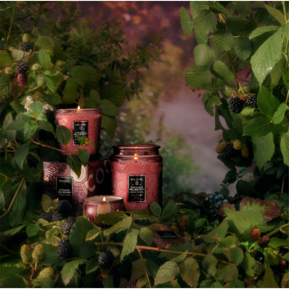 Vela Copo de Vidro Clássico 60h Voluspa Coleção Japonica