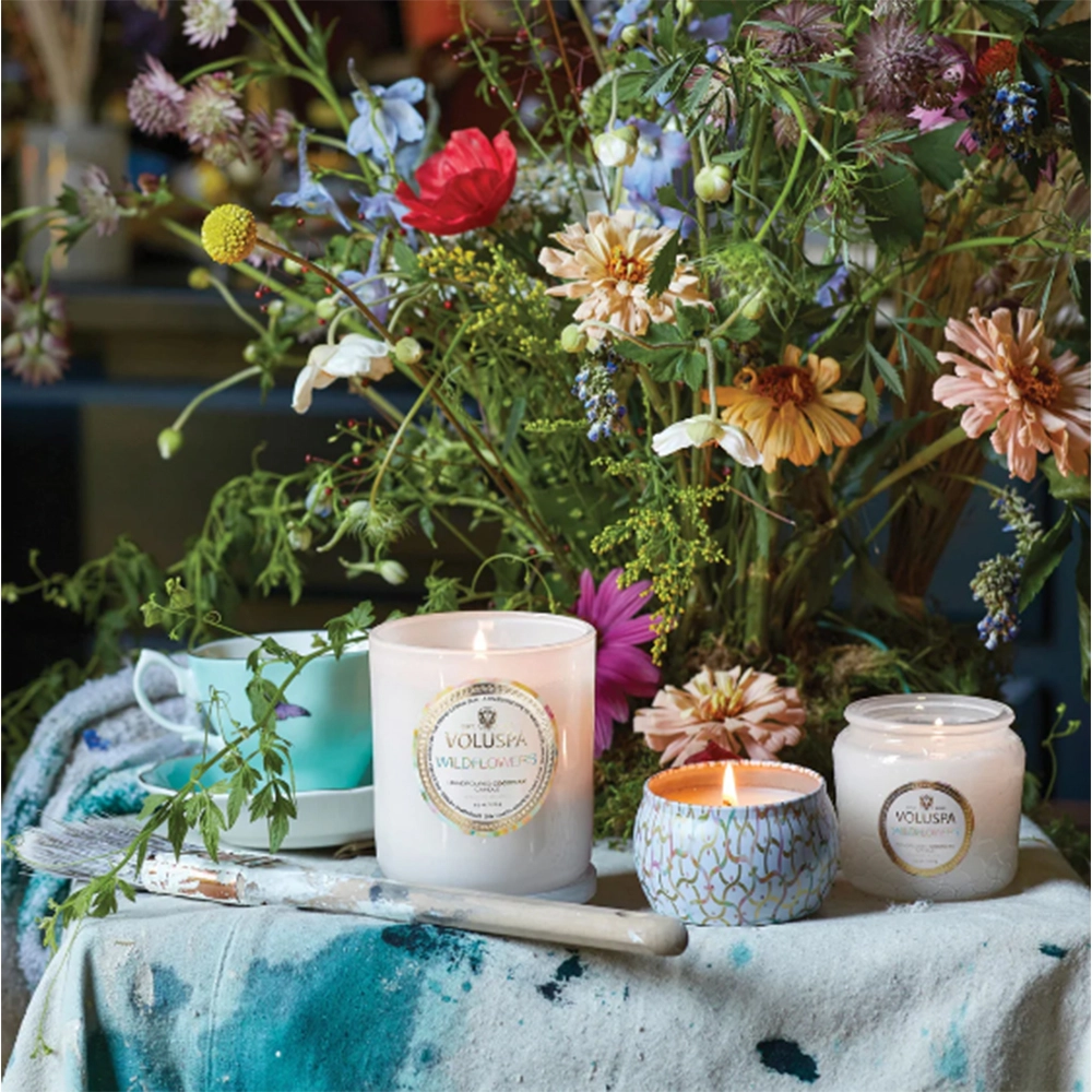 Vela Pote Luxe 35h Voluspa Nova Coleção Maison Blanc