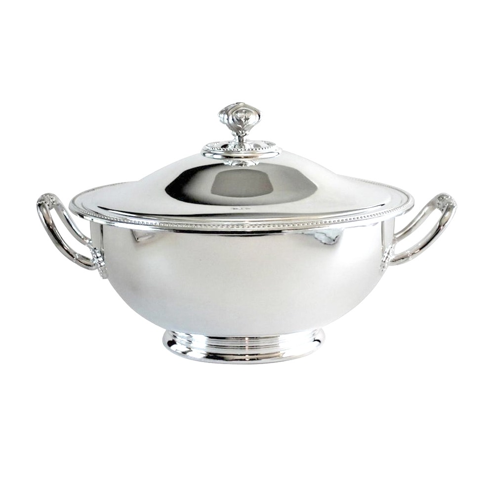 Sopeira C/ Tampa Christofle Perles 23 Cm