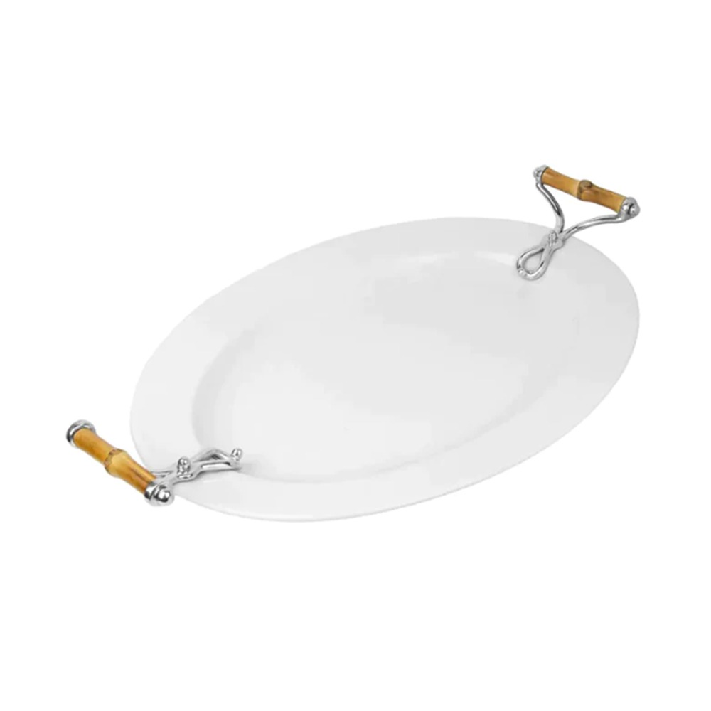 Travessa Oval Media By Somers Bambu 38 Cm
