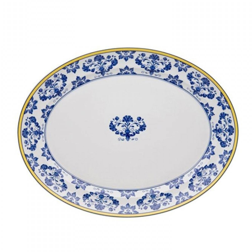 Travessa Oval Vista Alegre Castelo Branco 3,5 X 27,3 X 35 Cm