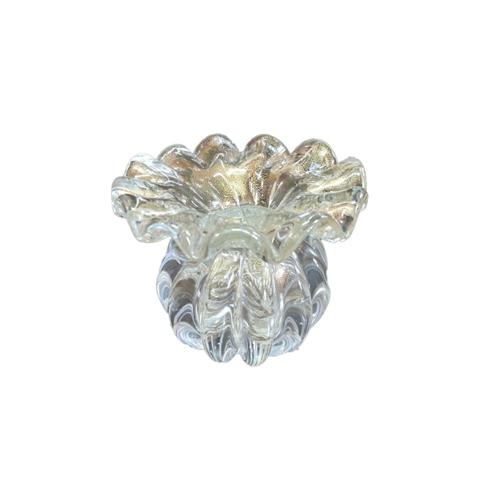 Vaso Batllo Cristais D´labone Com Ouro 11 X 13 Cm