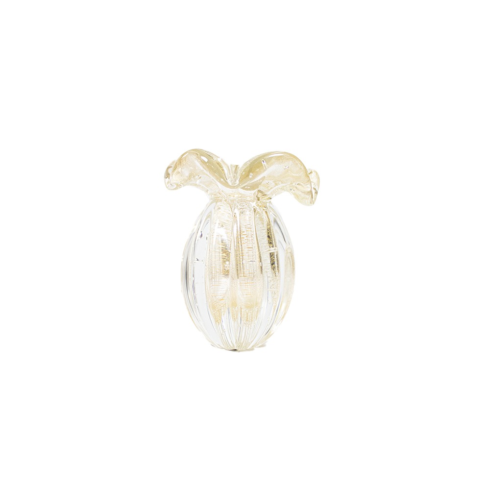 Vaso Cristais D´labone Enns Com Ouro 13 X 11 Cm Vaso Cristais D´labone Enns Com Ouro 13 X 11 Cm