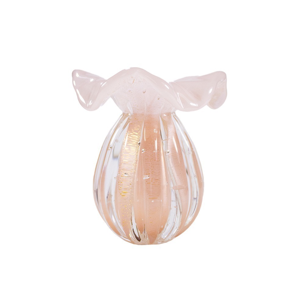 Vaso Cristais D´labone Enns Com Ouro 13 X 11 Cm Vaso Cristais D´labone Enns Com Ouro 13 X 11 Cm
