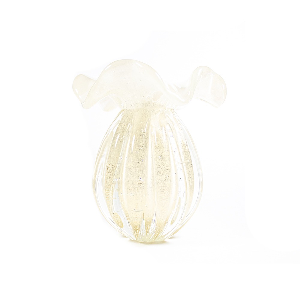 Vaso Cristais D´labone Enns Com Ouro 18 X 17 Cm