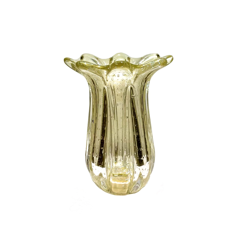 Vaso Cristais D´labone Everest Com Ouro 40 Cm