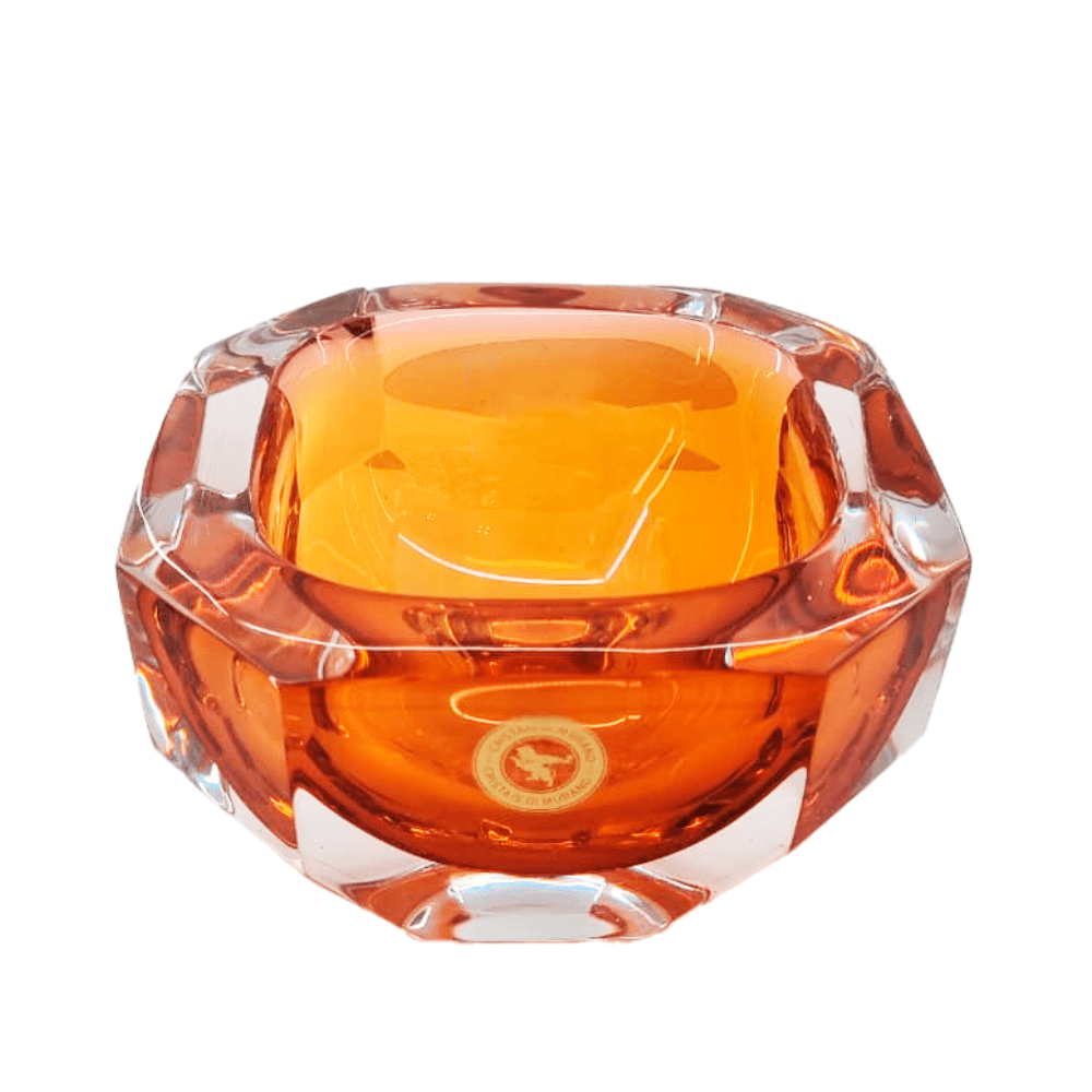 Vaso Cristais Di Murano Com Ouro 21 X 33 Cm