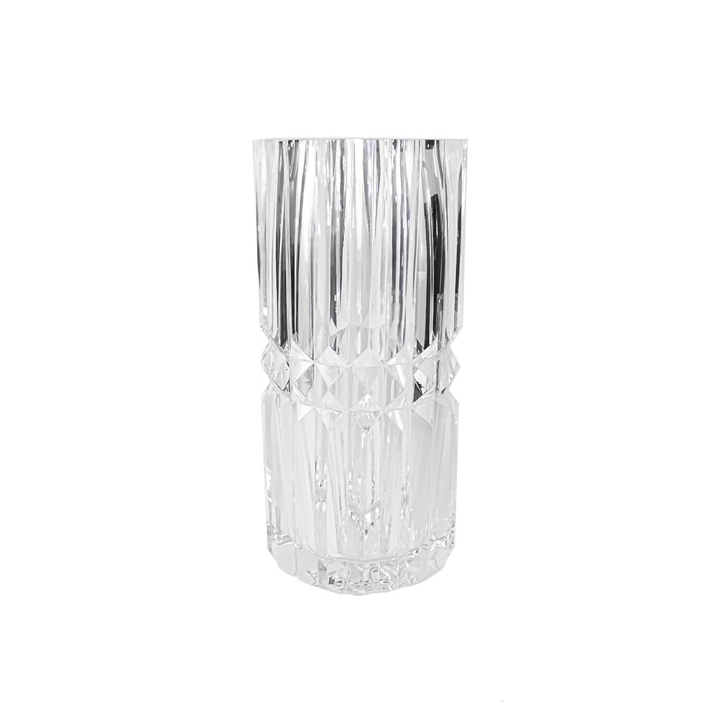 Vaso Cristais Di Murano Lapidado Sem Ouro 15 X 29 Cm Vaso Cristais Di Murano Lapidado Sem Ouro 15 X 29 Cm