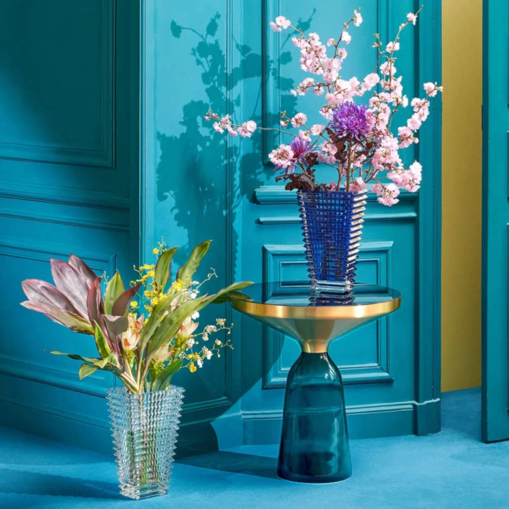Baccarat EYE VASE S バカラ アイベース　ブルー Vaso Retangular Eye Baccarat 30 Cm | Presentes Mickey | Produtos