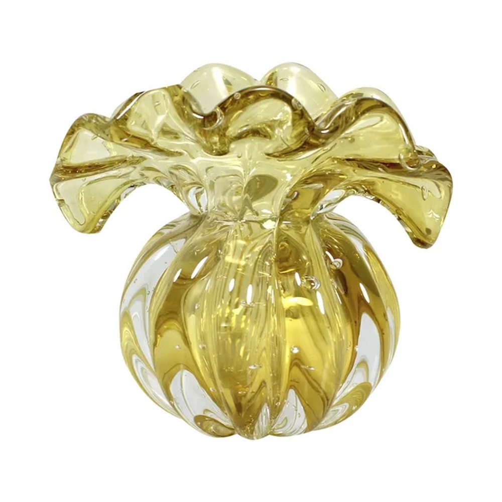 Vaso Toscana Cristais D´labone Ambar 10 Cm