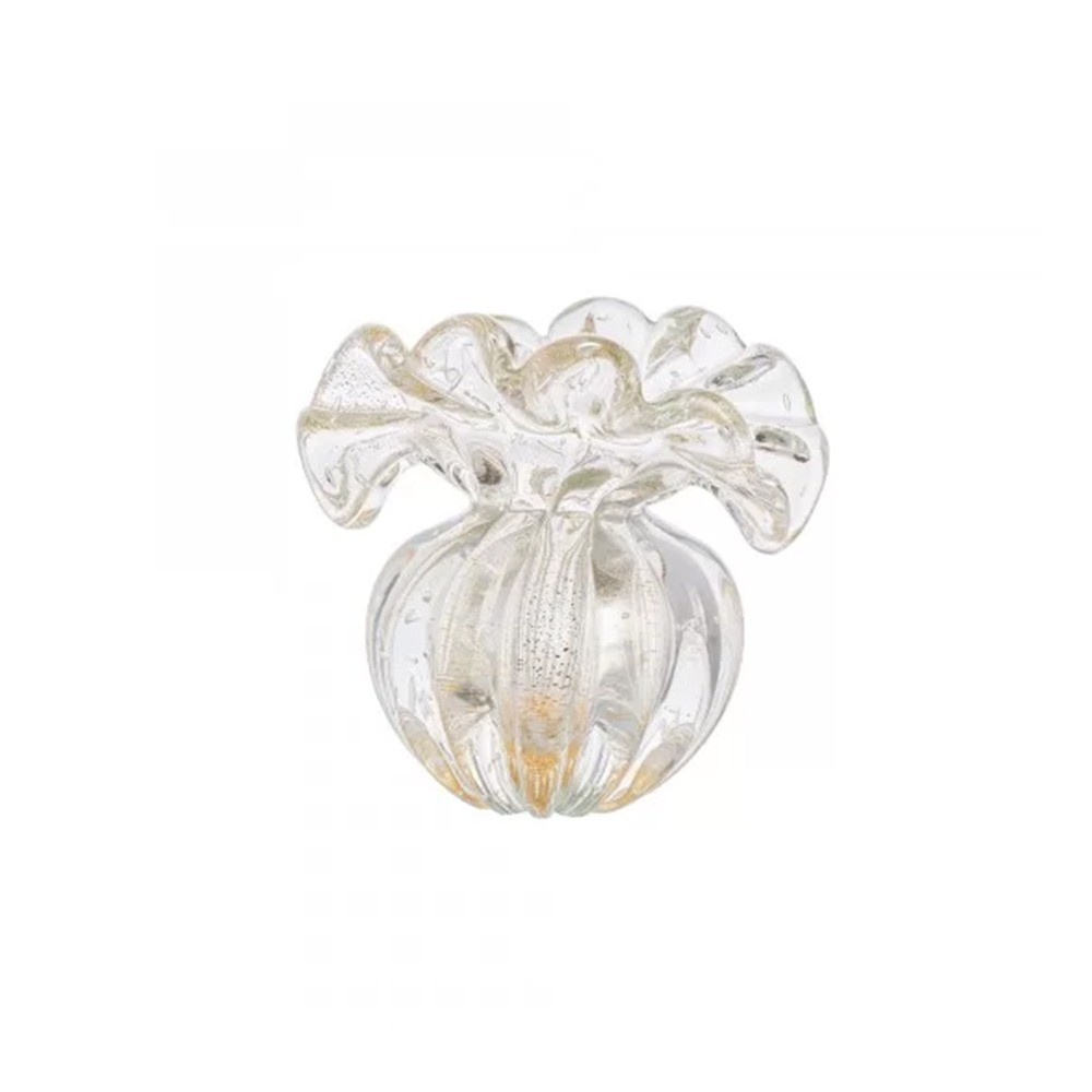 Vaso Toscana Cristais D´labone Com Ouro 10 Cm